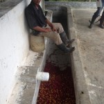A man resting in a coffee station in Nicaragua